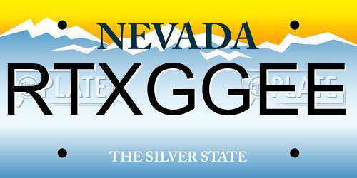 RTXGGEE Nevada License Plate