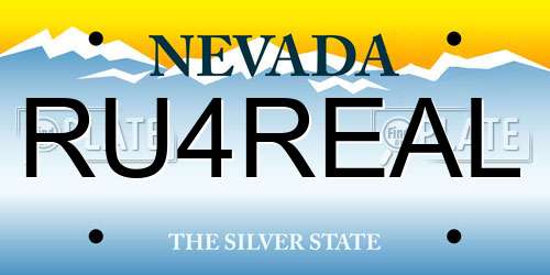 RU4REAL Nevada License Plate