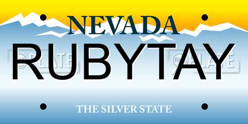 RUBYTAY Nevada License Plate