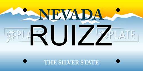 RUIZZ Nevada License Plate