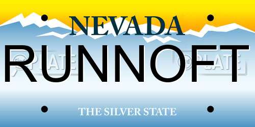 RUNNOFT Nevada License Plate
