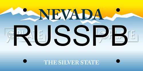 RUSSPB Nevada License Plate