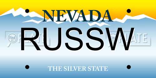 RUSSW Nevada License Plate
