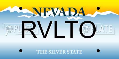 RVLTO Nevada License Plate