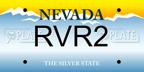 RVR2 Nevada License Plate