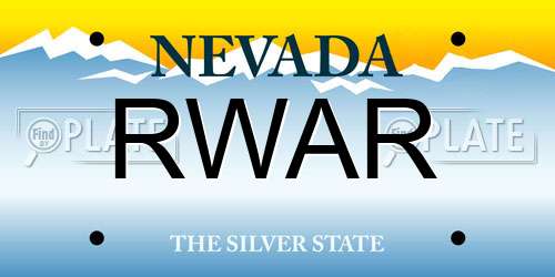 RWAR Nevada License Plate