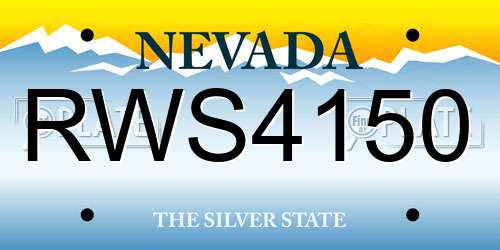 RWS4150 Nevada License Plate