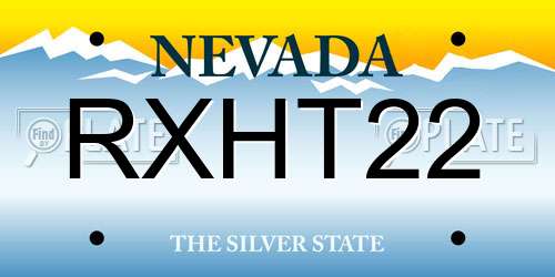 RXHT22 Nevada License Plate