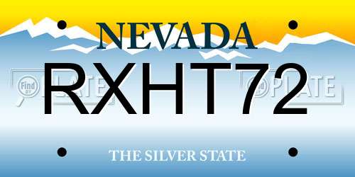 RXHT72 Nevada License Plate