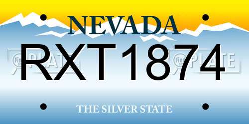 RXT1874 Nevada License Plate