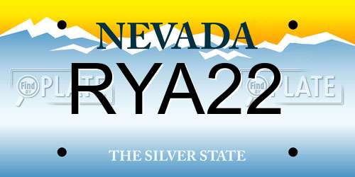 RYA22 Nevada License Plate