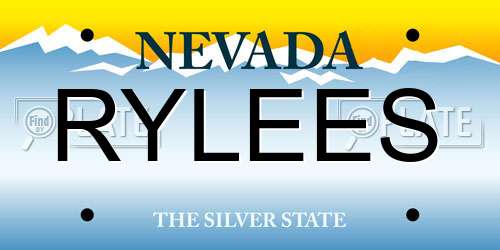 RYLEES Nevada License Plate