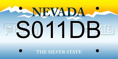 S011DB Nevada License Plate