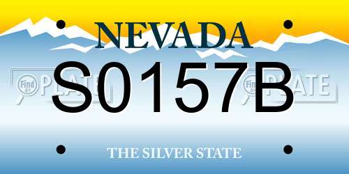 S0157B Nevada License Plate