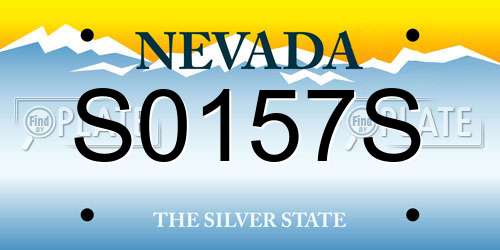 S0157S Nevada License Plate
