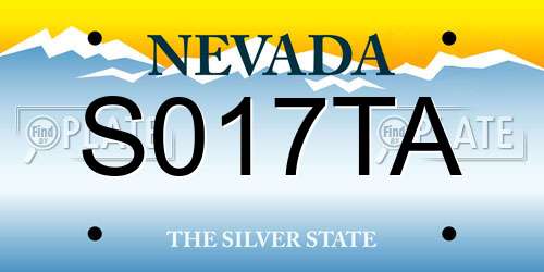 S017TA Nevada License Plate