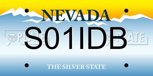 S01IDB Nevada License Plate