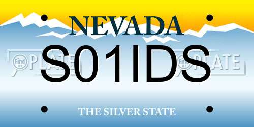 S01IDS Nevada License Plate