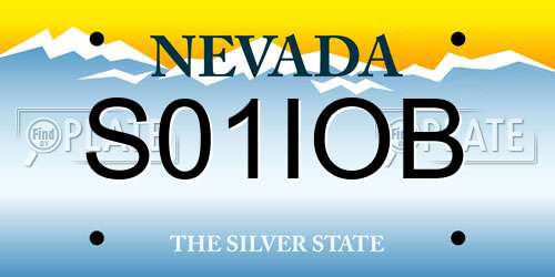 S01IOB Nevada License Plate