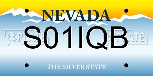 S01IQB Nevada License Plate