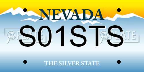 S01STS Nevada License Plate