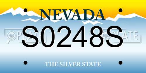 S0248S Nevada License Plate