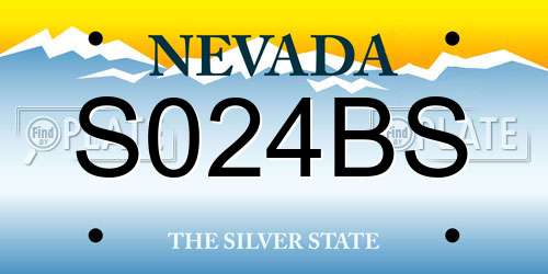 S024BS Nevada License Plate