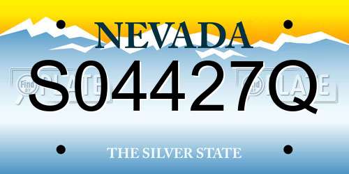 S04427Q Nevada License Plate