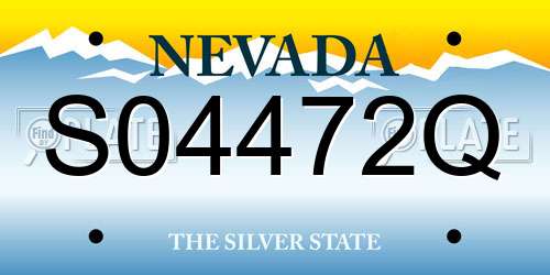 S04472Q Nevada License Plate