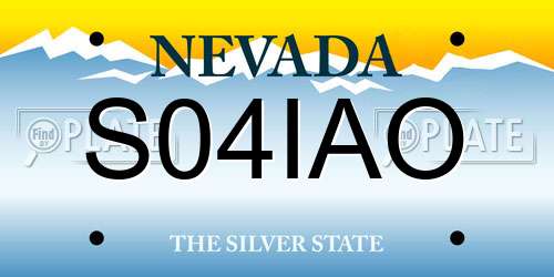 S04IAO Nevada License Plate