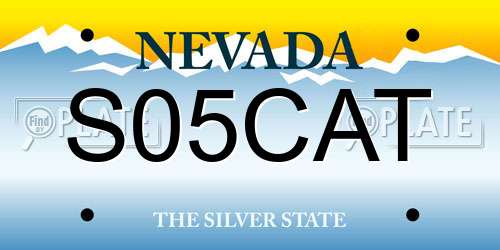 S05CAT Nevada License Plate