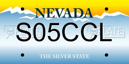 S05CCL Nevada License Plate