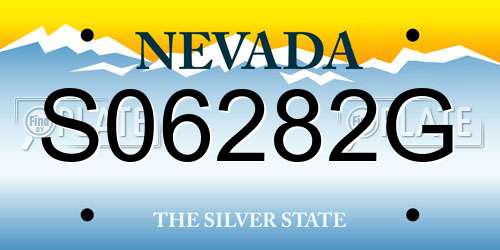 S06282G Nevada License Plate