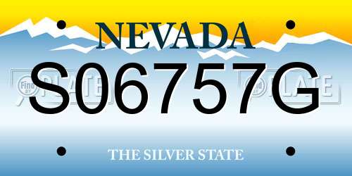 S06757G Nevada License Plate