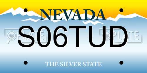 S06TUD Nevada License Plate