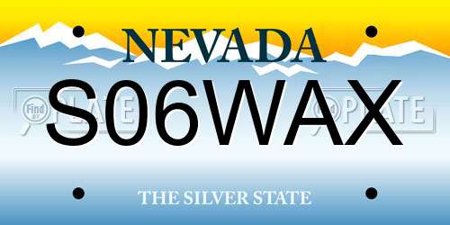S06WAX Nevada License Plate