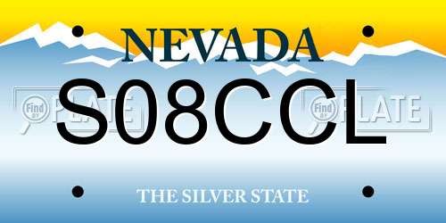 S08CCL Nevada License Plate