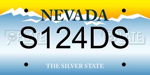S124DS Nevada License Plate