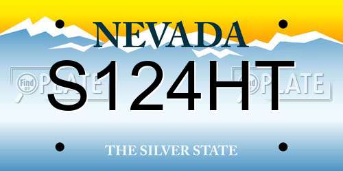 S124HT Nevada License Plate