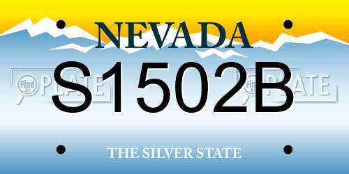 S1502B Nevada License Plate