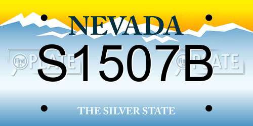 S1507B Nevada License Plate