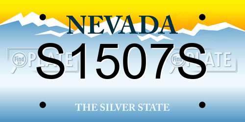 S1507S Nevada License Plate