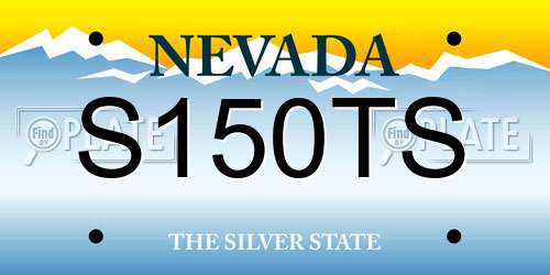 S150TS Nevada License Plate