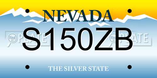 S150ZB Nevada License Plate