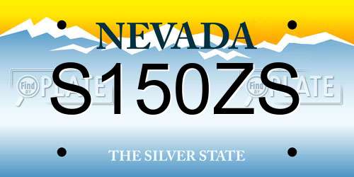 S150ZS Nevada License Plate