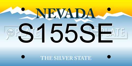S155SE Nevada License Plate