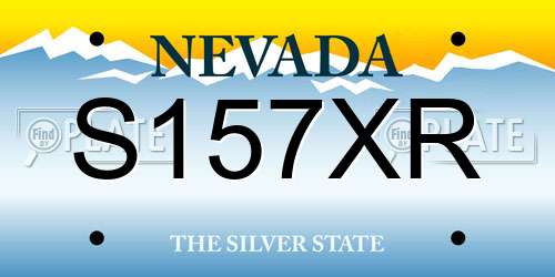 S157XR Nevada License Plate