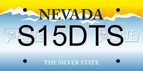 S15DTS Nevada License Plate