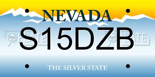 S15DZB Nevada License Plate