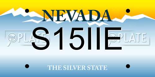 S15IIE Nevada License Plate